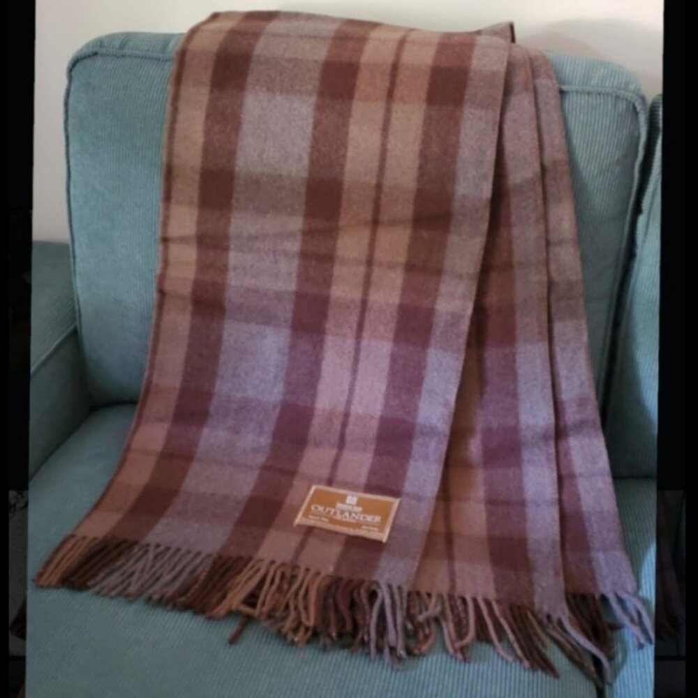 Outlander Merino Wool Tartan Throw Blanket/Shawl